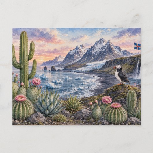 Carte Postale Cactus de montagne Botanique Cactus (Devant)