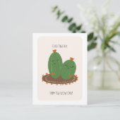 Carte Postale Cactus Doodle Saint-Valentin  (Debout devant)
