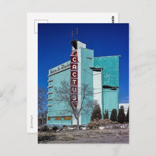 Carte Postale Cactus Drive-In Theatre, Albuquerque, Nouveau-Mexi (Devant / Derrière)