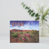 Carte Postale Cactus du désert de l'Utah (Debout devant)