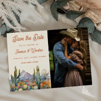 Cactus du désert moderne Photo Sauvez la date