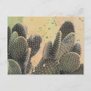 Carte Postale Cactus du désert Plat vert