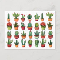 Cactus du désert pointillés et succulents