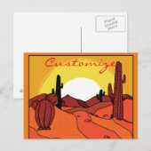 Carte Postale Cactus du désert Sunset Thunder_Cove (Devant / Derrière)