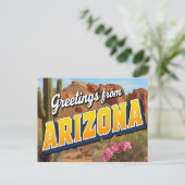 Carte Postale Cactus et désert de l'Arizona (Debout devant)