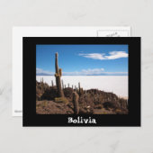 Carte postale Cactus et Salar de Uyuni (Devant / Derrière)