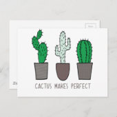 Carte Postale Cactus Fait Un Jeu Parfait (Devant / Derrière)