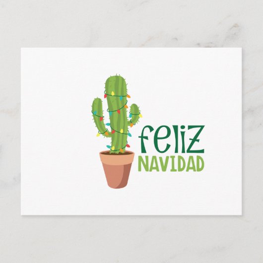 Carte Postale Cactus Feliz Navidad (Devant)