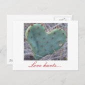 Carte Postale cactus, l'amour fait mal... (Devant / Derrière)