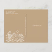 Carte Postale Cactus Line Art Desert Photo Enregistrer la date (Dos)