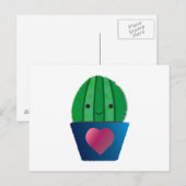Carte Postale Cactus Love (Devant / Derrière)