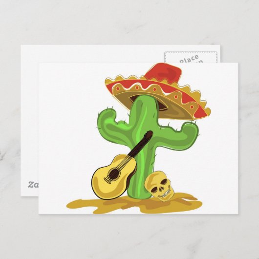 Carte Postale Cactus mexicain (Devant / Derrière)