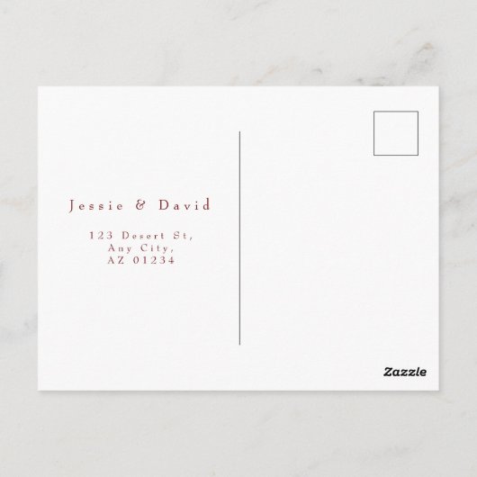 Carte Postale Cactus Nouvelle maison Moteur Faire-part aquarelle (Dos)