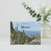 Carte Postale Cactus près du port à Monaco (Debout devant)