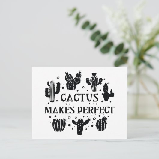 Carte Postale Cactus rend parfait (Debout devant)