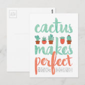 Carte Postale Cactus rend parfait petit Cactus Plante graphique (Devant / Derrière)