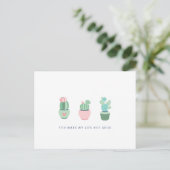 Carte Postale Cactus succulents Vous Rendez Ma Vie Pas Succ Girl (Debout devant)