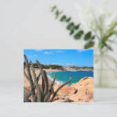 Carte Postale Cactus Sur Une Colline Rocheuse Au-Dessus De La Pl (Debout devant)