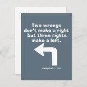 Carte Postale Caddyshack | Deux erreurs ne font pas un droit (Devant / Derrière)