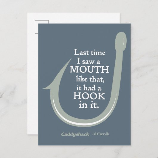 Carte Postale Caddyshack | La dernière fois que j'ai vu une bouc (Devant / Derrière)