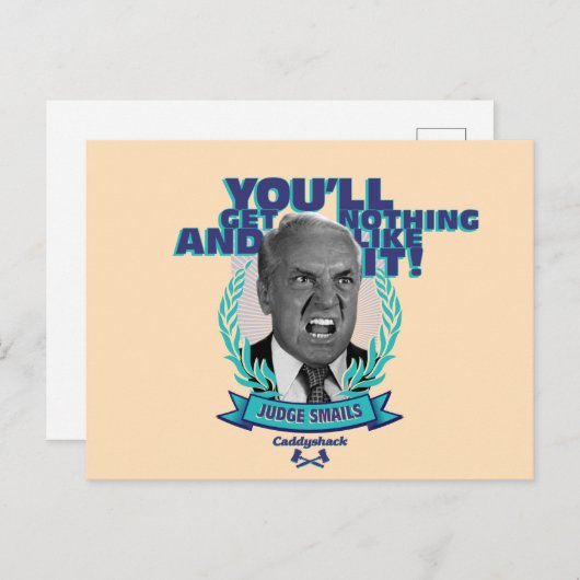 Carte Postale Caddyshack | Vous n'obtiendrez rien et aimez ça (Devant / Derrière)