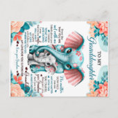 Carte Postale Cadeau à ma fille éléphant, anniversaire de fille (Devant)