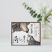 Carte Postale Cadeau à mon fils, maman et fils, Lettre d'amour à (Debout devant)