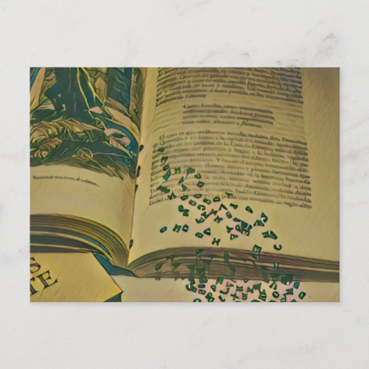 Carte Postale Cadeau amateur de bibliothèque (Devant)