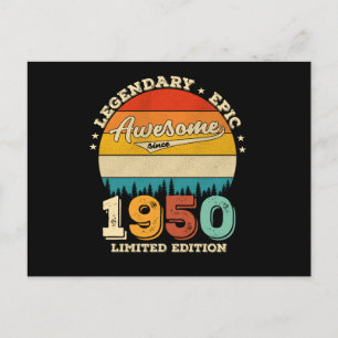 Carte Postale Cadeau Anniversaire 75 Ans 1950 Anniversaire Incro