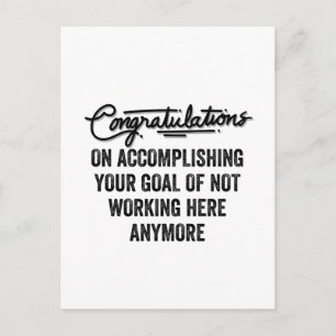 Carte Postale Cadeau au revoir au collègue   Quitter le collabor