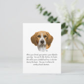 Carte Postale Cadeau Beagle MÂLE (Debout devant)