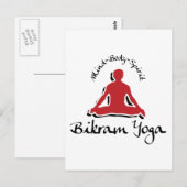 Carte Postale Cadeau Bikram Yoga (Devant / Derrière)