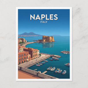 Carte Postale Cadeau Castel dell’Ovo et baie de Naples Italie