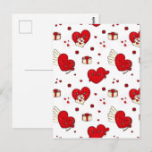 Carte Postale Cadeau chic à thème d'amour pour la Saint-Valentin (Devant / Derrière)