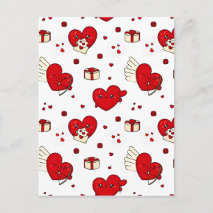 Carte Postale Cadeau chic à thème d'amour pour la Saint-Valentin