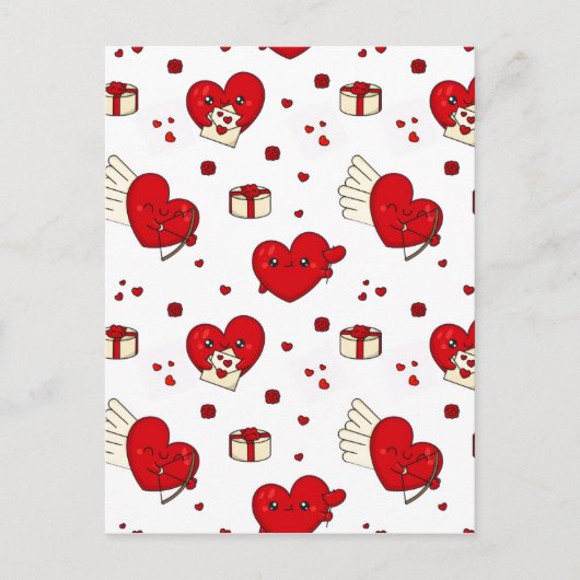 Carte Postale Cadeau chic à thème d'amour pour la Saint-Valentin (Devant)