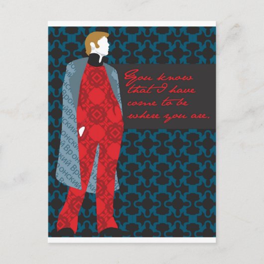 Carte Postale Cadeau "compte Vronsky " de citation d'Anna (Devant)