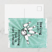 Carte Postale Cadeau d'amateur de quilles, Cadeau amusant pour j (Devant / Derrière)