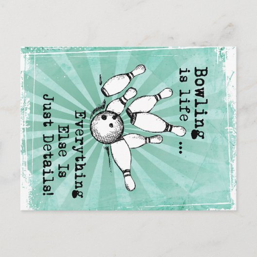 Carte Postale Cadeau d'amateur de quilles, Cadeau amusant pour j (Devant)