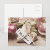 Carte Postale Cadeau d'amour romantique pour elle (Devant / Derrière)