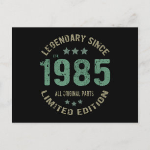 Carte Postale Cadeau d'anniversaire 40 ans Légende 1985 40ème an