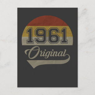 Carte Postale Cadeau d'anniversaire 60 ans original 1961 pour ho
