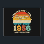 Carte Postale Cadeau d'anniversaire 66 ans Incroyable depuis 195<br><div class="desc">Design d'anniversaire pour ceux dont l'horoscope dit difficile & têtu Mais totalement valable.Portez-le avec fierté au travail,  à l'école,  au gymnase,  parfait pour aller avec un short,  un legging ou un jean pour un look décontracté mais tendance</div>