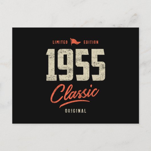 Carte Postale Cadeau d'anniversaire classique 1955 (Devant)