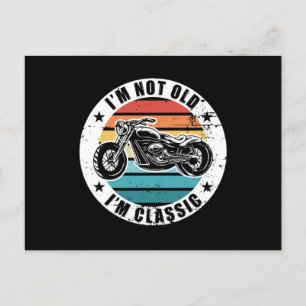 Carte Postale Cadeau d'anniversaire de motard drôle Je ne suis p