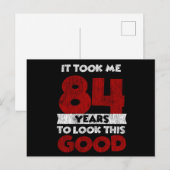 Carte Postale Cadeau d'anniversaire drôle de 84 ans (Devant / Derrière)