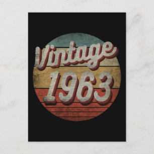 CARTE POSTALE CADEAU D'ANNIVERSAIRE HOMMES FEMMES VINTAGE 1963