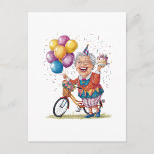 Carte Postale Cadeau d'anniversaire humoristique pour grand-mère