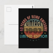 CARTE POSTALE CADEAU D'ANNIVERSAIRE INCROYABLE ET TENDANCE DE L' (Devant / Derrière)