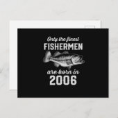 Carte Postale Cadeau d'anniversaire Pêcheur Pêche 2006 (Devant / Derrière)